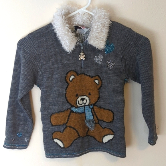 Heart Works Other - Christmas Vintage Teddy Bear Sweater Size Kids 5/6